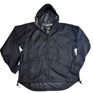 Wind Breaker, Black Hooded Nylon M’s Medium. Wind & Rain Like New. Brand REDHEAD